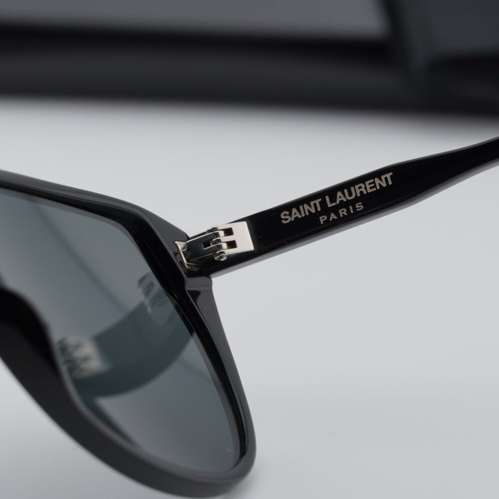Saint Laurent SL731 GASPAR 002 Aviator Sunglasses - Black - Picture 8 of 10